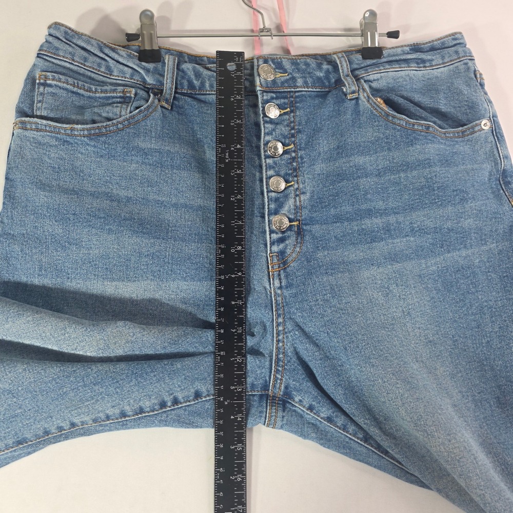 Wild Fable Highest Rise Extreme Flare Jeans Blue Button Fly Size 18 Raw Hem - Picture 4 of 12